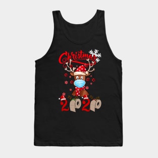 Funny Christmas 2020 reindeer shirt  Merry Christmas 2020 reindeer with mask toilet paper Tank Top